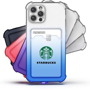 갤럭시노트10플러스 에어 카드 슬롯 그라디언트 클리어 휴대폰케이스 SM-N976