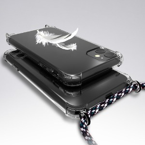 아이폰12미니 스트랩 방탄 캡슐 휴대폰케이스 iPhone12 mini