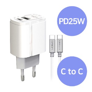 PD25W USB타입 CtoC 1.2M 케이블 초고속 듀얼 충전기 DRT-52
