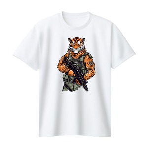 씨엠 드라이 티셔츠 화이트 T043B tiger