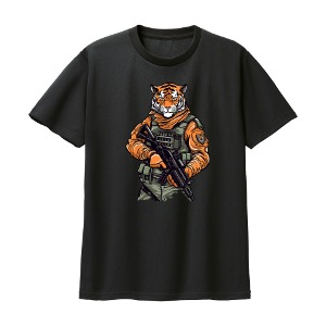 씨엠 드라이 티셔츠 블랙 T043B tiger
